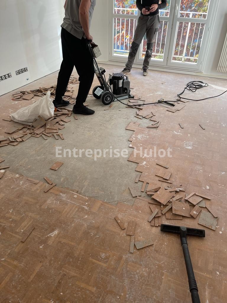 dépose parquet collé Antony